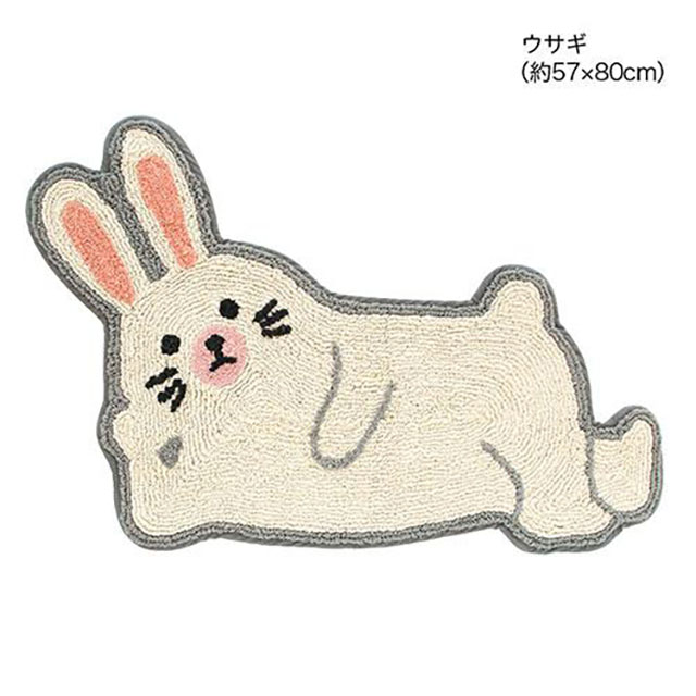 ゆるゆるうさぎのマット
